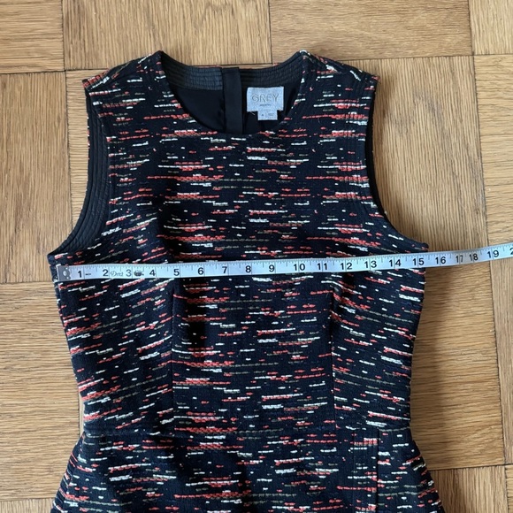 Grey by Jason Wu Size 4 Tweed Sleeveless Sheath Dress Dark Multi Abstract - Picture 8 of 10